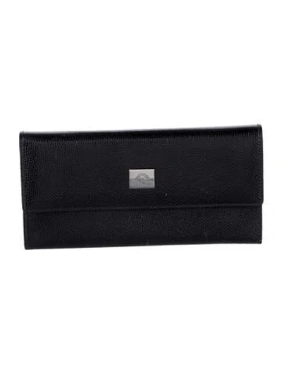 Pre-owned Versace Leather Wallet In Black