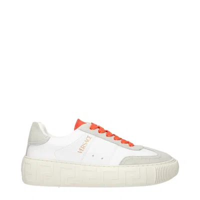 Versace Leather Women's Sneakers In White