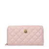 Versace Pink Leather Wallets In Pink