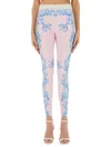 Versace Leggings "cameo" In Pink
