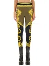 Versace Baroque Print Lycra Leggings In Multicolour