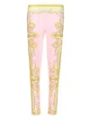 Versace Leggings Spring Barocco On Responsible Matt Lycra Trousers Rose In Pink