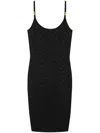 Versace Verziertes Minikleid Aus Jacquard-strick In Black