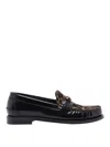 Versace Medusa-embellished Leather Loafers In Black