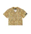 Versace Leopard-print Cady Shirt In Brown