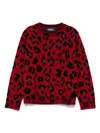 Versace Leopard-print Jumper In Red