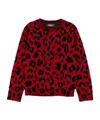 Versace Leopard-print Jumper In Red