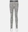 Versace Leopard-print Leggings In Neutrals