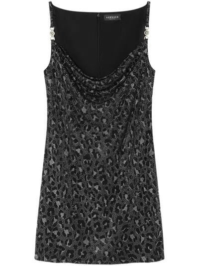 VERSACE LEOPARD-PRINT MINI DRESS