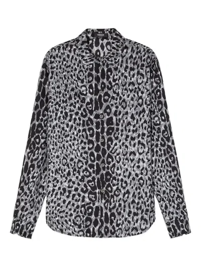 VERSACE LEOPARD-PRINT SILK SHIRT