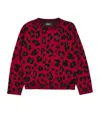 Versace Leopard-print Jumper In Red