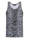 Versace Leopard-print Top In Black