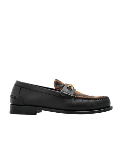 Versace Leopard-printed Slip-on Loafers