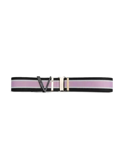 Versace Letter Buckle Belt In Purple