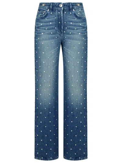 VERSACE VERSACE LIGHT BLUE DENIM JEANS WOMEN