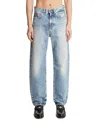 Versace Stonewash Jeans With Studs In Blue