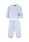 Versace Light Blue Tracksuit With 90 Vintage Logo For Baby Girl In Blue