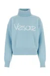 Versace Light Blue Wool Sweater