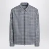Versace Wool Shirt Featuring Embroidery Button Cuffs In Blue