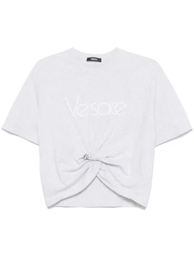 Versace Light Grey Classic Logo T-shirt