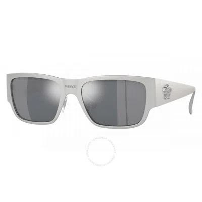 Versace Man Sunglasses Ve2262 In Light Grey Mirror Black