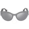 VERSACE VERSACE LIGHT GREY MIRRORED SILVER CAT EYE LADIES SUNGLASSES VE2234 10016G 53