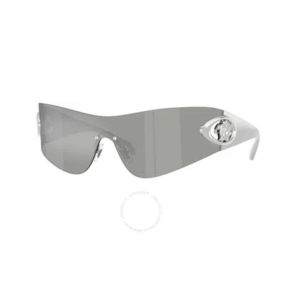 Versace Light Grey Silver Mirror Shield Men's Sunglasses Ve2280 10006g 42