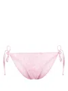 Versace Light Pink Barocco Print Bikini Bottoms In Light Pink