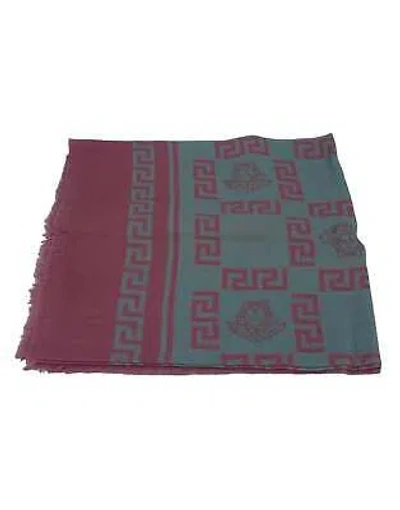 Pre-owned Versace Light Pink Md And Cashmare Medusa Scarf