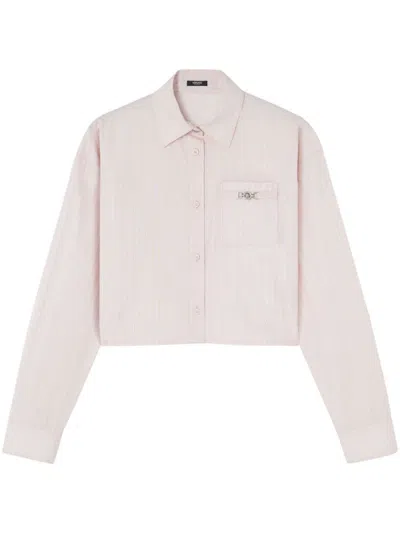 Versace Light Pink Shirt With Chest Pocketl