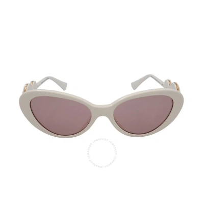 Versace Light Violet Cat Eye Ladies Sunglasses Ve4433u 314/84 54 In Violet / White