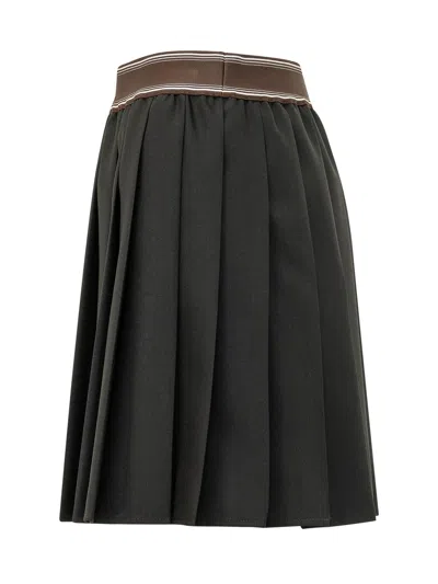 Versace Lightweight Couture-style Skirt In Black