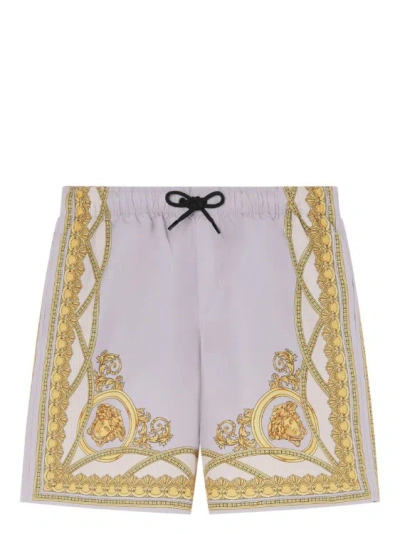 Versace Lila La Coupe Des Dieux Bath Sort In Gris+imprimer
