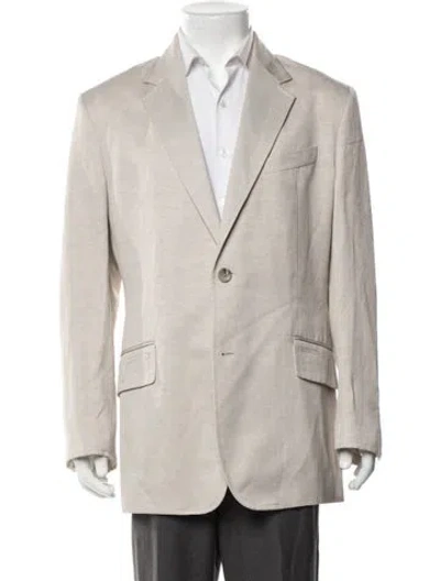 Pre-owned Versace Linen Blazer In Grey