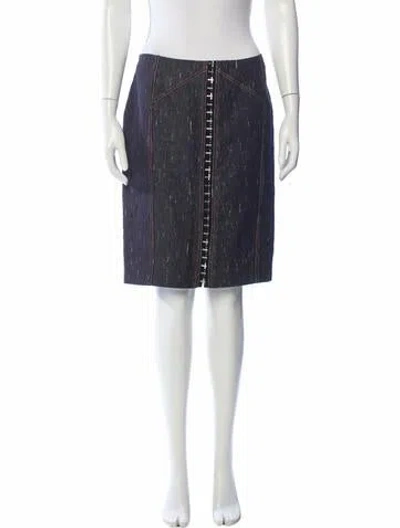 Pre-owned Versace Linen Knee-length Skirt In Neutral