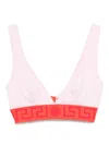 Versace Greca-detail Bralette In Pink
