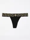 Versace Thong With Greek Edge In Schwarz