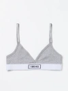Versace Bralette A Coste Con Logo 90s Vintage In Grey