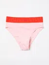 Versace Greek Waistband High-rise Slip In Pink