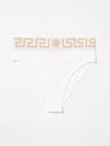 Versace Thong Briefs With Greek Key Pattern In Weiss