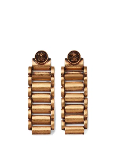 Versace Link Earrings In Gold