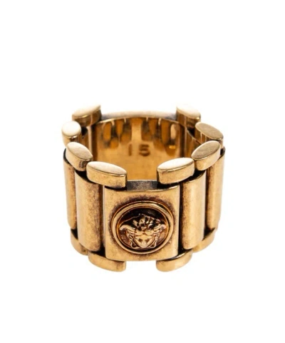 Versace Link Ring In Gold
