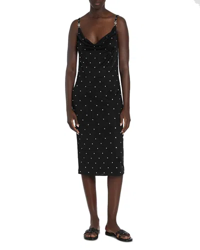 Versace Liquid Crystal Cocktail Dress In Black
