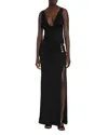 Versace Liquid Jersey Gown In Black