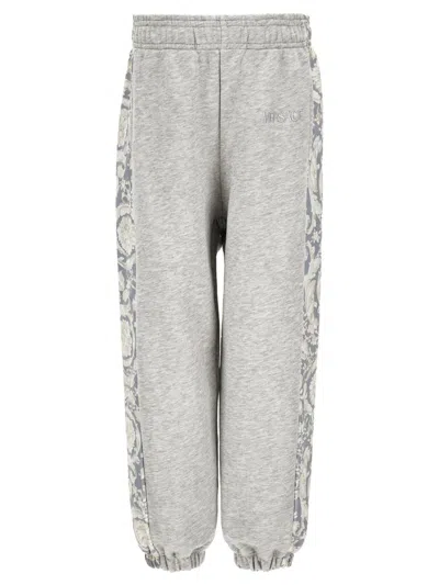 Versace Little Boy's & Boy's Barocco Fleece Sweatpants In Gray