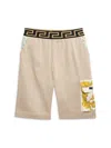 Versace Kids' Little Boy's & Boy's La Greca Shorts In Beigemulti