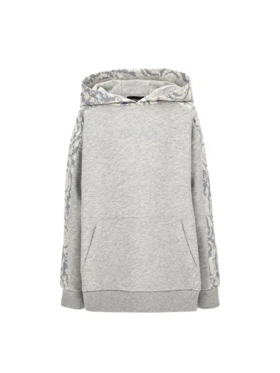 Versace Little Boy's & Boy's Logo Barocco Sweatshirt In Green