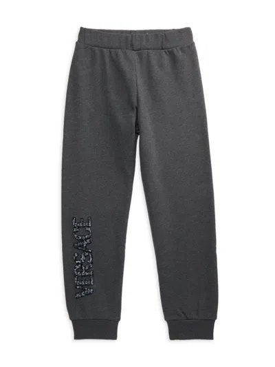 Versace Kids' Little Boy's & Boy's Logo Fleece Joggers In Grey
