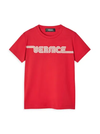 Versace Little Boy's & Boy's Logo Graphic Jersey T-shirt In Red