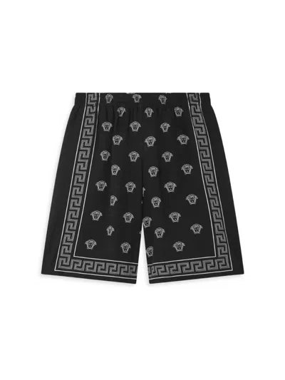 Versace Little Boy's & Boy's Medusa Bandana Shorts In Multi